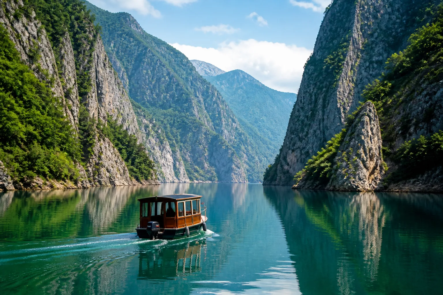 Komani Lake private boat tour